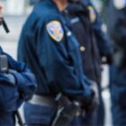 Line of San Francisco police officers