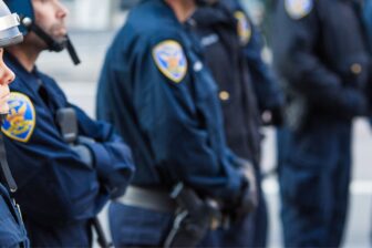 Line of San Francisco police officers